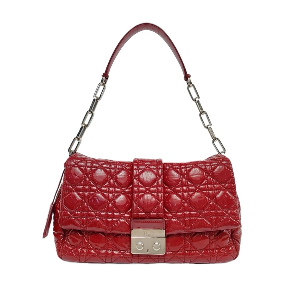 ♥️Dior Lady Dior Large Red Leather Logo Crossbody Bag♥️